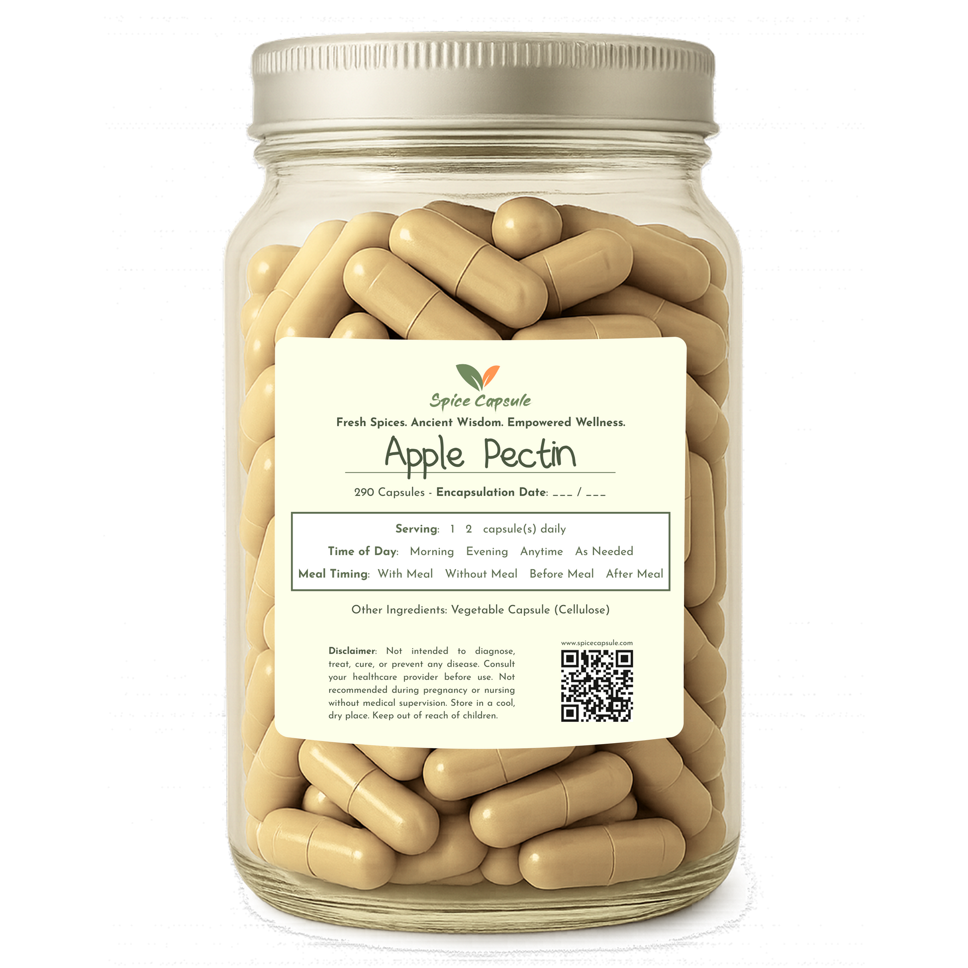 Apple Pectin (Fiber) Capsules